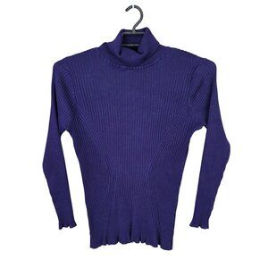 Womens Lane Bryant Purple Ribbed Turtleneck Sweater Long Sleeve Size 22/24